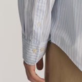 GANT Regular Fit Striped Poplin Shirt In Light Blue