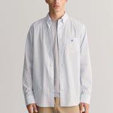 GANT Regular Fit Striped Poplin Shirt In Light Blue