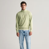 Gant Shield Half-Zip Sweatshirt in Milky Matcha