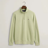 Gant Shield Half-Zip Sweatshirt in Milky Matcha