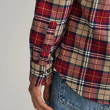 Gant Regular Fit Checked Flannel Shirt in Plumped Red