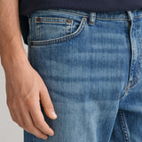 GANT Regular Fit Jeans In Med Blue