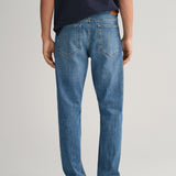 GANT Regular Fit Jeans In Med Blue