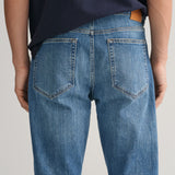GANT Regular Fit Jeans In Med Blue