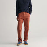 Gant Regular Fit Twill Chinos in Syrup Brown