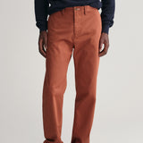 Gant Regular Fit Twill Chinos in Syrup Brown