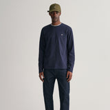 Gant Shield Long Sleeve T-Shirt in Evening Blue