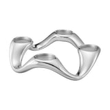 Georg Jensen Cobra Round Candle Holder Stainless Steel Mirror