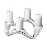 Georg Jensen Cobra Round Candle Holder Stainless Steel Mirror