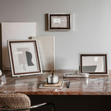 Georg Jensen Manhattan Box Wide Stainless Steel Mirror & Leather