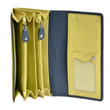 Golunski Ladies Wallet Purse In Lime/Navy