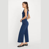 Good American Jeanius Crop Palazzo In Dark Wash