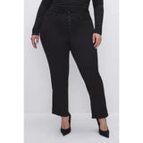 Good American Never Fades Good Legs Straight Jeans In Black