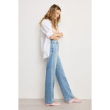 Good American Soft Tech Good True Straight Jeans In Indigo