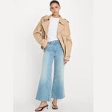 Good American Soft Tech Good Waist Palazzo Cropped Jeans In Indigo1225
