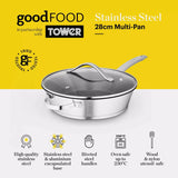 Good Food Stainless Steel 28cm Multi-Pan with Lid