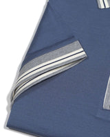 Gran Sasso Tennis Zip Polo Shirt in Pale Blue