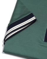 Gran Sasso Tennis Zip Polo Shirt in Pale Green