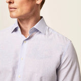 Hackett Cotton Linen Bengal Striped Shirt in White