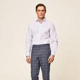 Hackett Cotton Linen Bengal Striped Shirt in White