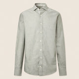 Hackett Cotton Linen Selvedge Shirt Green
