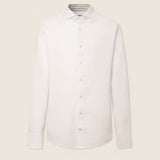Hackett Cotton Linen Texture Shirt White
