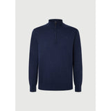 Hackett Cotton Silk Half in Navy Blue