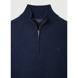 Hackett Cotton Silk Half in Navy Blue
