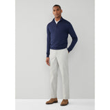 Hackett Cotton Silk Half in Navy Blue