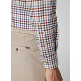 Hackett Flannel Slim Shirt in Red/Green