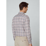 Hackett Flannel Slim Shirt in Red/Green