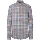 Hackett Flannel Slim Shirt in Red/Green