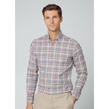 Hackett Flannel Slim Shirt in Red/Green