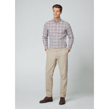 Hackett Flannel Slim Shirt in Red/Green