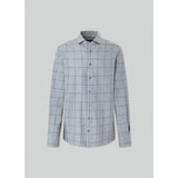 Hackett Flannel Windowpane Shirt in Grey
