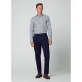 Hackett Flannel Windowpane Shirt in Grey