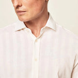 Hackett Garment Dyed Linen Shirt in White