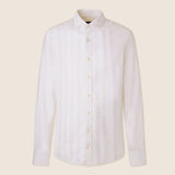 Hackett Garment Dyed Linen Shirt in White