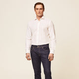 Hackett Garment Dyed Linen Shirt in White