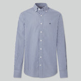 Hackett Gingham Slim Fit Shirt in White/Blue