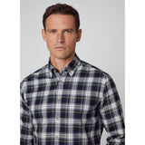 Hackett Heritage Tartan Shirt in Green/Navy