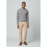 Hackett Lambwool Cable Crew Jumper in Ash Grey