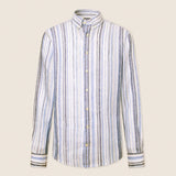 Hackett Linen Multi Stripe Shirt Multi Blue