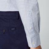 Hackett Oxford Check Shirt in White/Blue