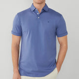 Hackett Pima Cotton Polo In Avio