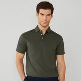 Hackett Pima Cotton Polo Shirt In Khaki
