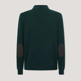 Hackett Quarter Zip Jumper in Forest Green