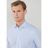 Hackett Slim Fit Essential Bengal Stripe Shirt in Sky Blue