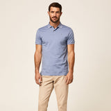 Hackett Slim Fit Logo Polo Oxford Blue