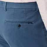 Hackett Sloan Fit Tricotine Trousers In Marine Blue